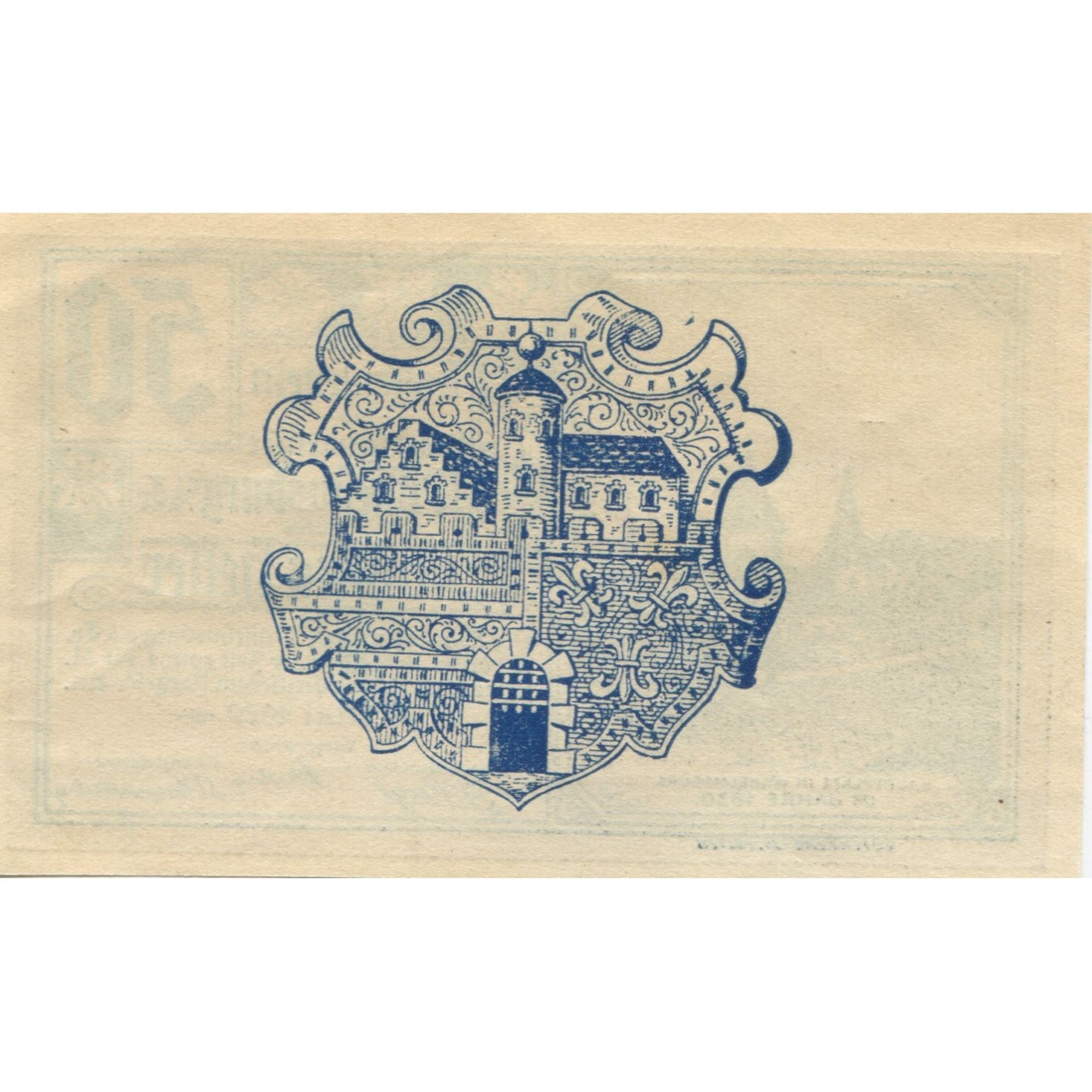 Billet, Autriche, Wilhelmsburg, 50 Heller, village 1920-12-31, SPL Mehl:FS 1235a