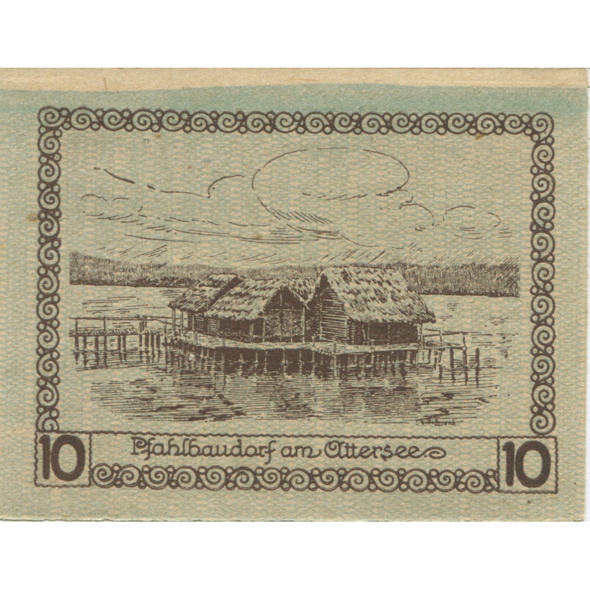 Banknote, Austria, Schörfling, 10 Heller, Blason, 1920 UNC(63) Mehl:FS 971a