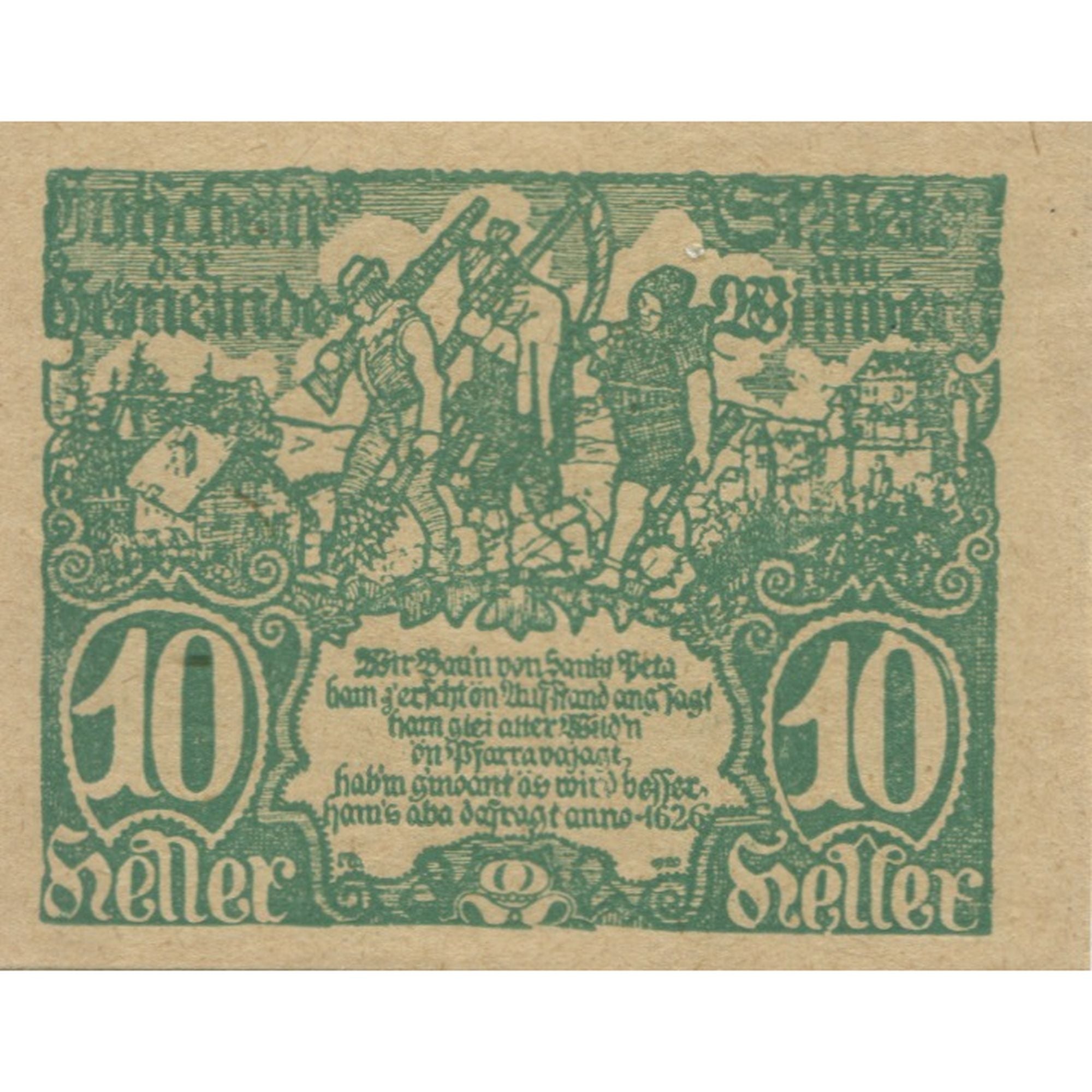 Banknote, Austria, St Peter, 10 Heller, Blason, 1921 UNC(63) Mehl:FS 926
