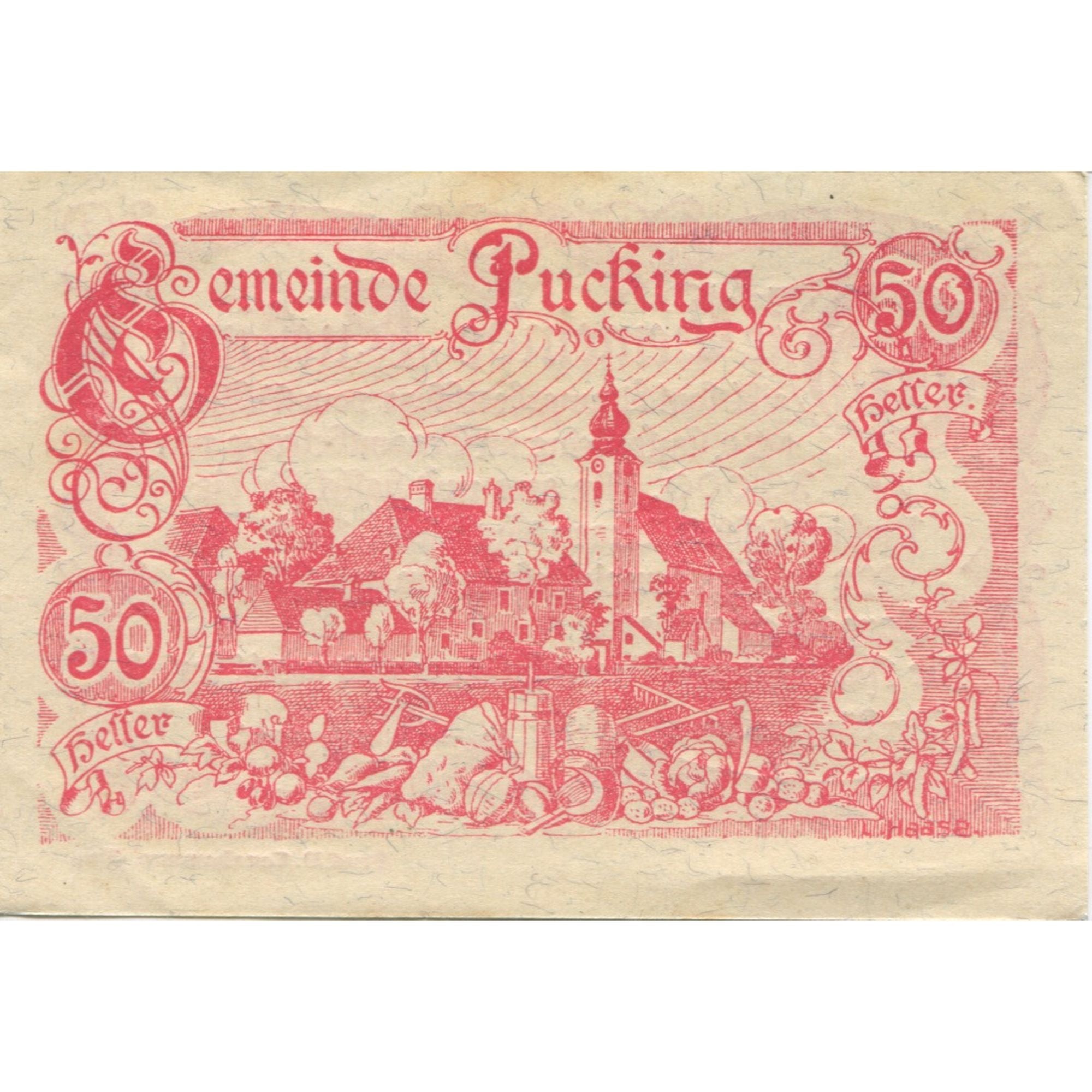 Banknote, Austria, Pucking, 50 Heller, village 1920-12-31 AU(55-58) Mehl:FS 790a