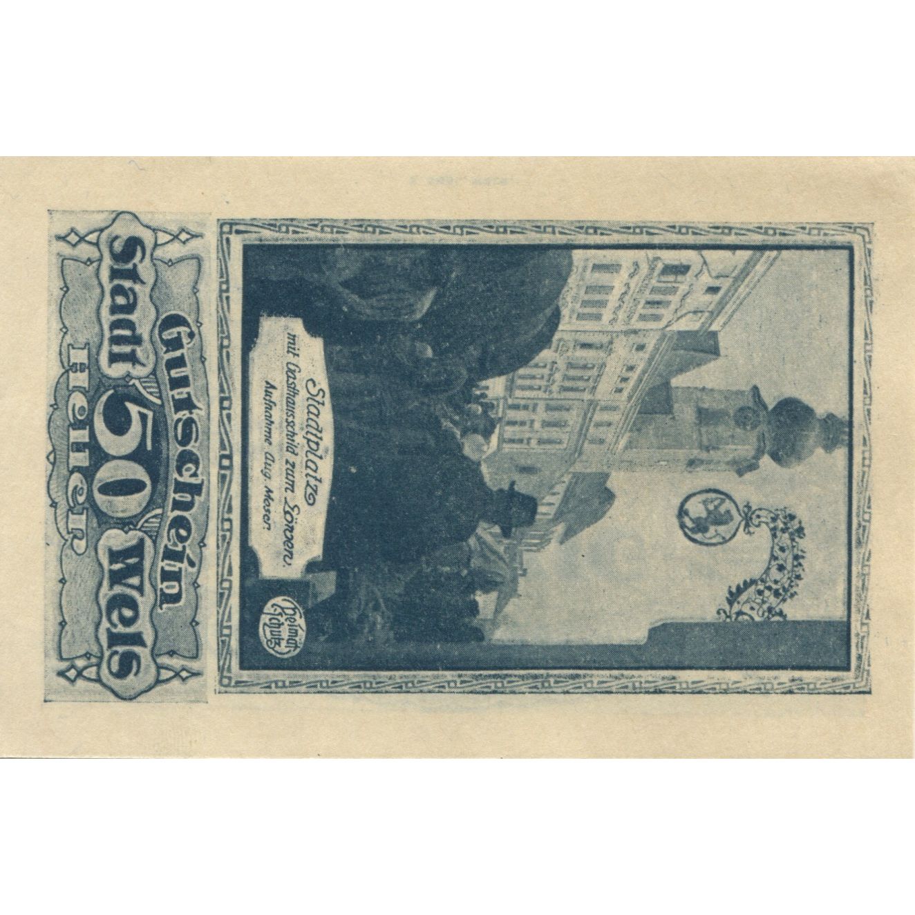 Banknote, Austria, Wels, 50 Heller, Foule, 1920, UNC(63), Mehl:FS 1167II