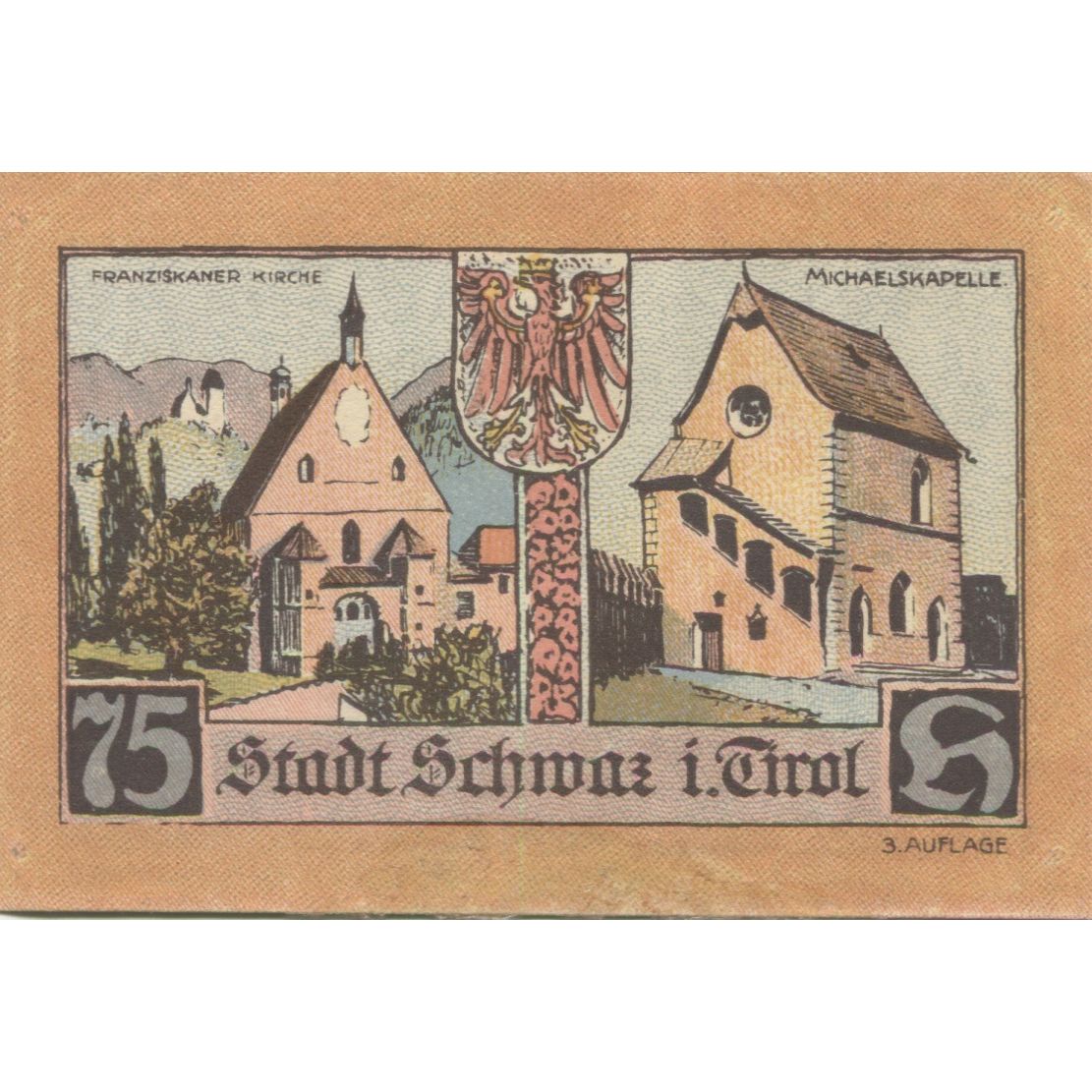 Billet, Autriche, Schwaz, 60 Heller, chevalier 1920-12-31, SPL, Mehl:FS 983a