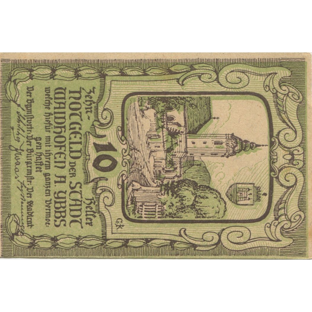 Banknote, Austria, Waidhofen, 10 Heller, Blason, 1920 UNC(63) Mehl:FS 1127IIc