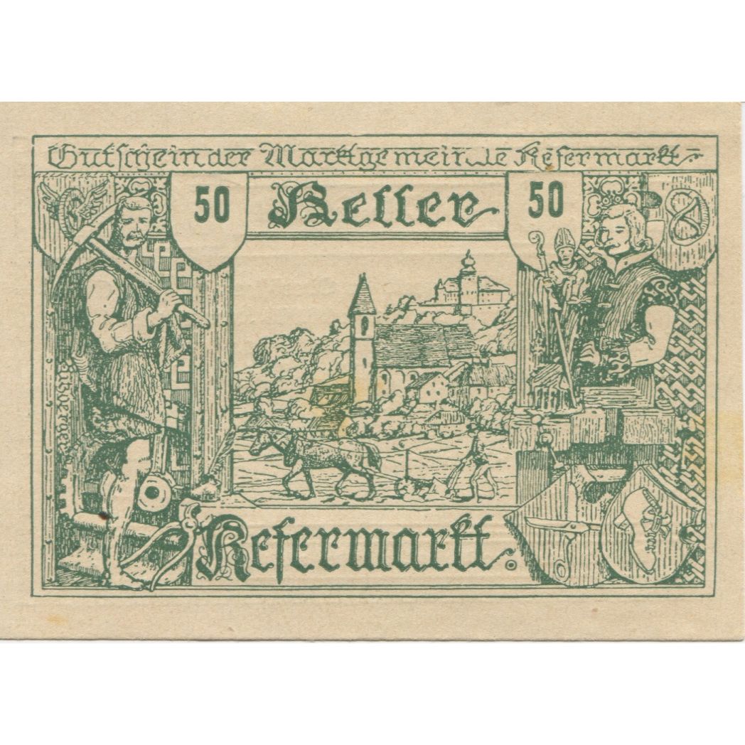 Banknote, Austria, Refermartt, 50 Heller, village, 1920 UNC(63) Mehl:FS 962V
