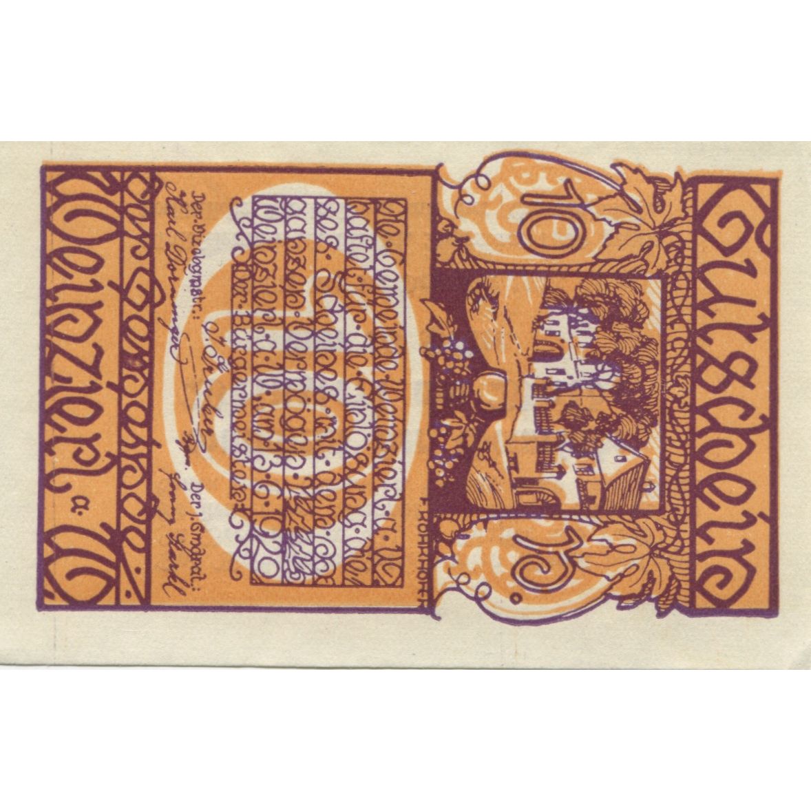 Banknote, Austria, Weinzierl, 10 Heller, ferme, 1920 UNC(63) Mehl:FS 1153