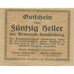 Billet, Autriche, Handenberg, 50 Heller, paysage 1920-10-31, SPL, Mehl:FS 347a