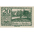 Banknote, Austria, Mondsee, 20 Heller, paysage, 1920 UNC(63) Mehl:FS 626a1