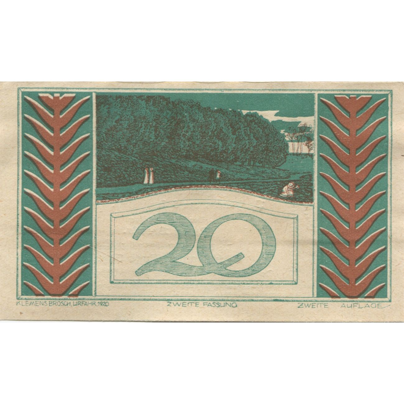 Banknote, Austria, Puchenau, 20 Heller, parc, 1920, UNC(63) Mehl:FS 788Ib