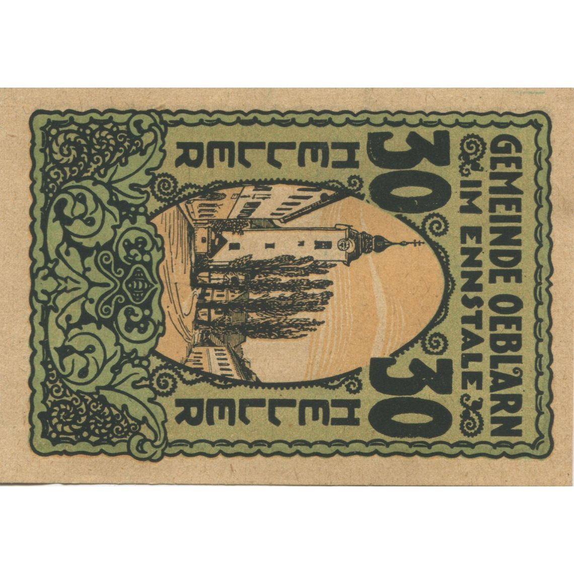 Banknote, Austria, Oeblarn, 30 Heller, rue 1920-10-31, UNC(63) Mehl:FS 700Ib