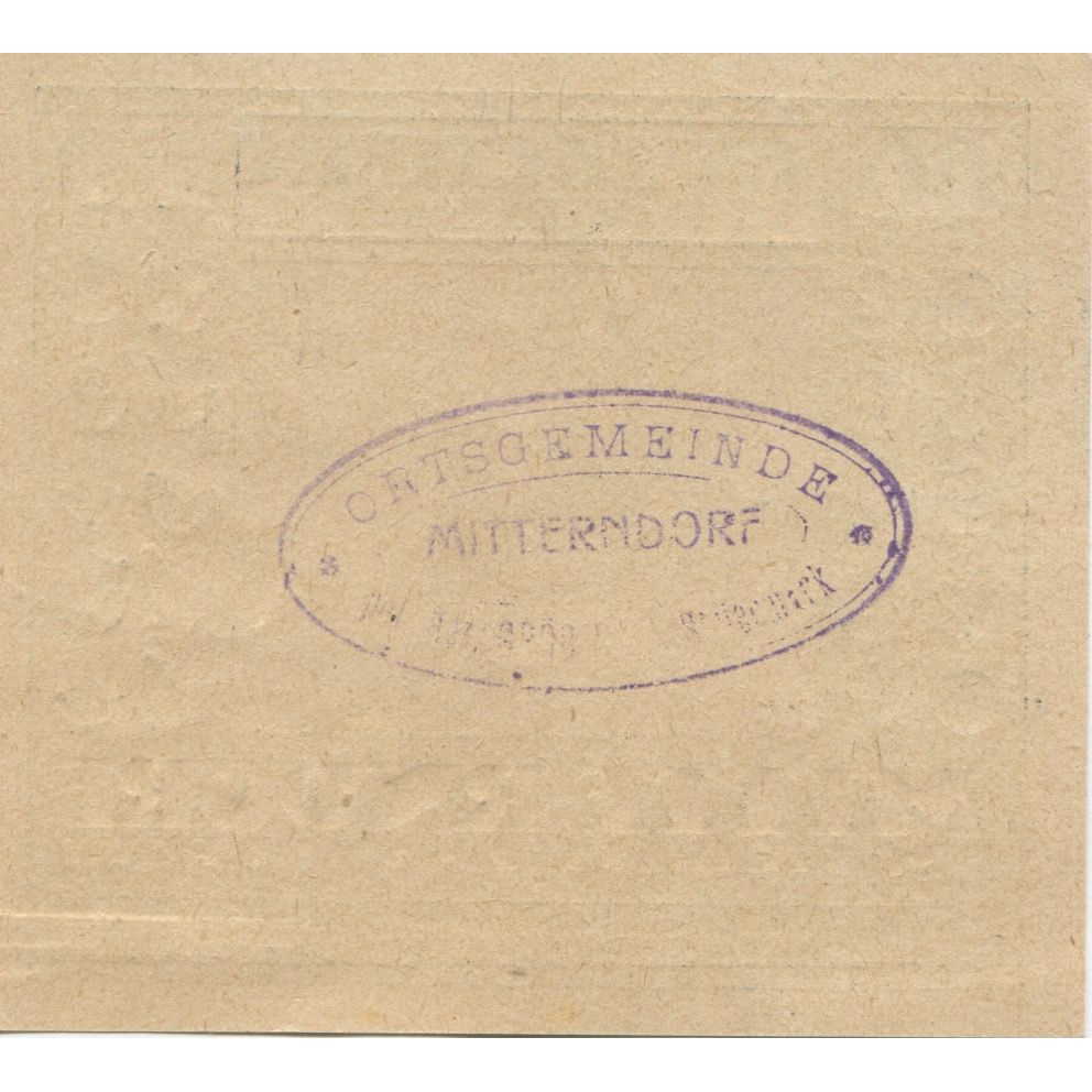 Banknote, Austria, Mitterndorf, 60 Heller, chalet, 1920 UNC(63) Mehl:FS 621