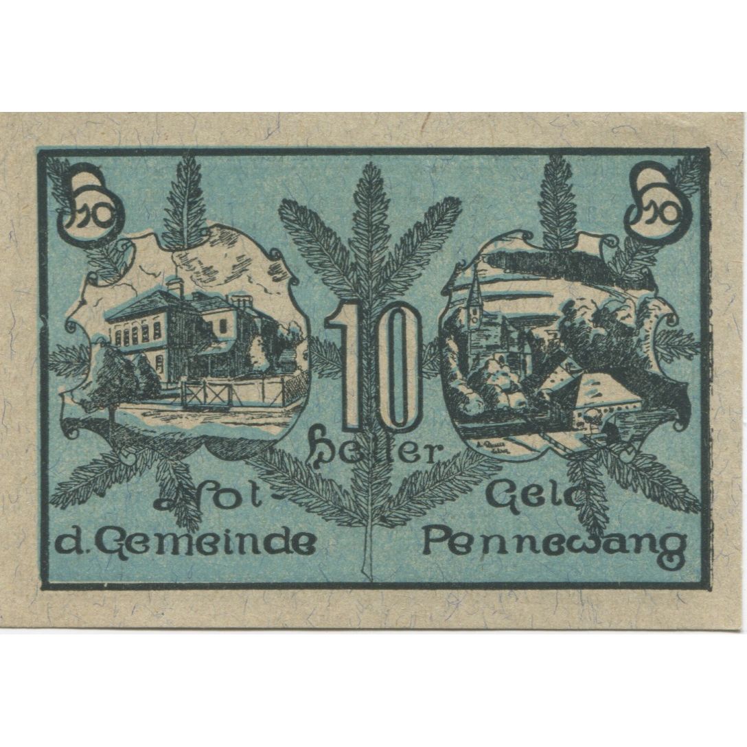 Banknote, Austria, Pennewang, 10 Heller, Texte, 1920 UNC(63) Mehl:FS 727a
