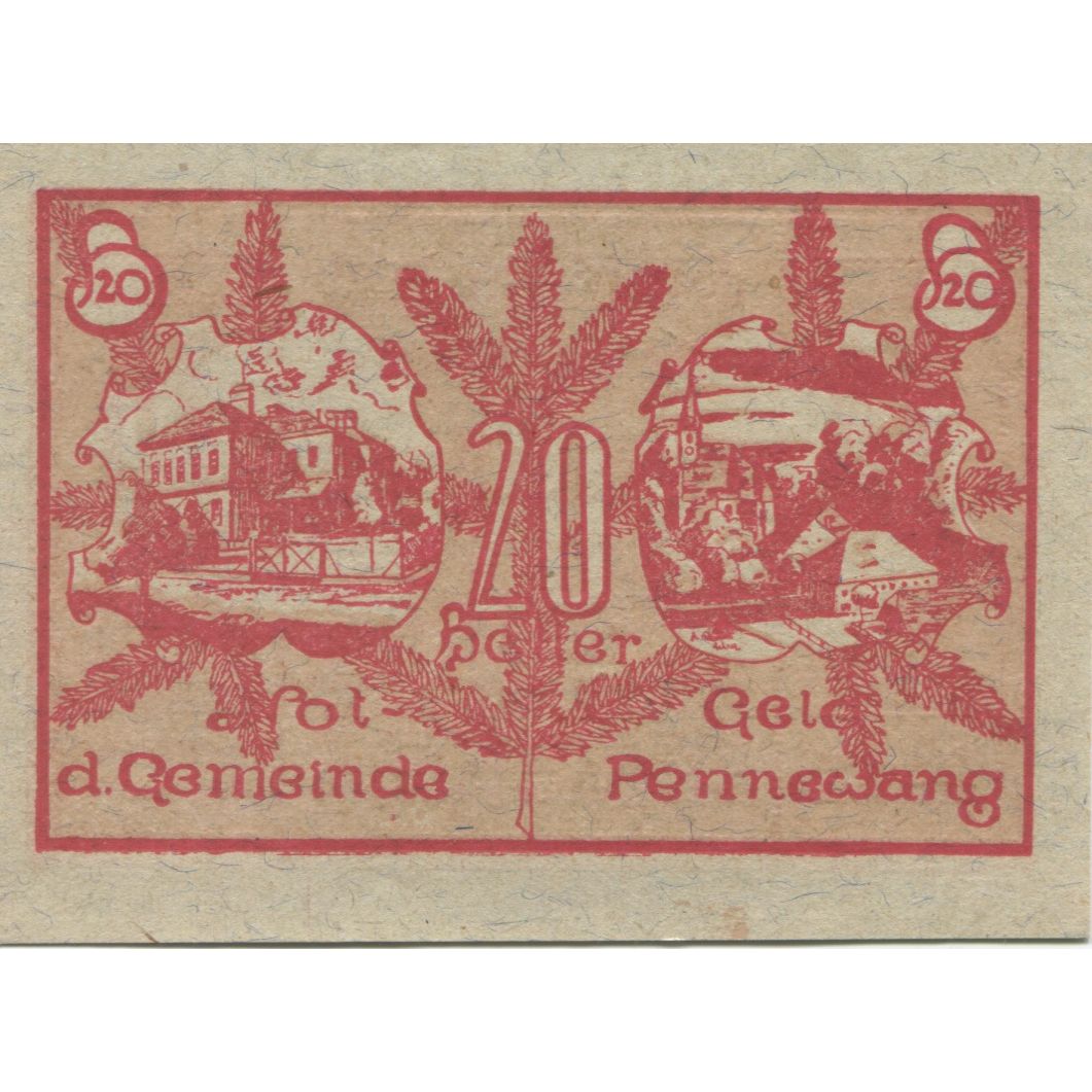 Banknote, Austria, Pennewang, 20 Heller, blé, 1920, UNC(63) Mehl:FS 727a