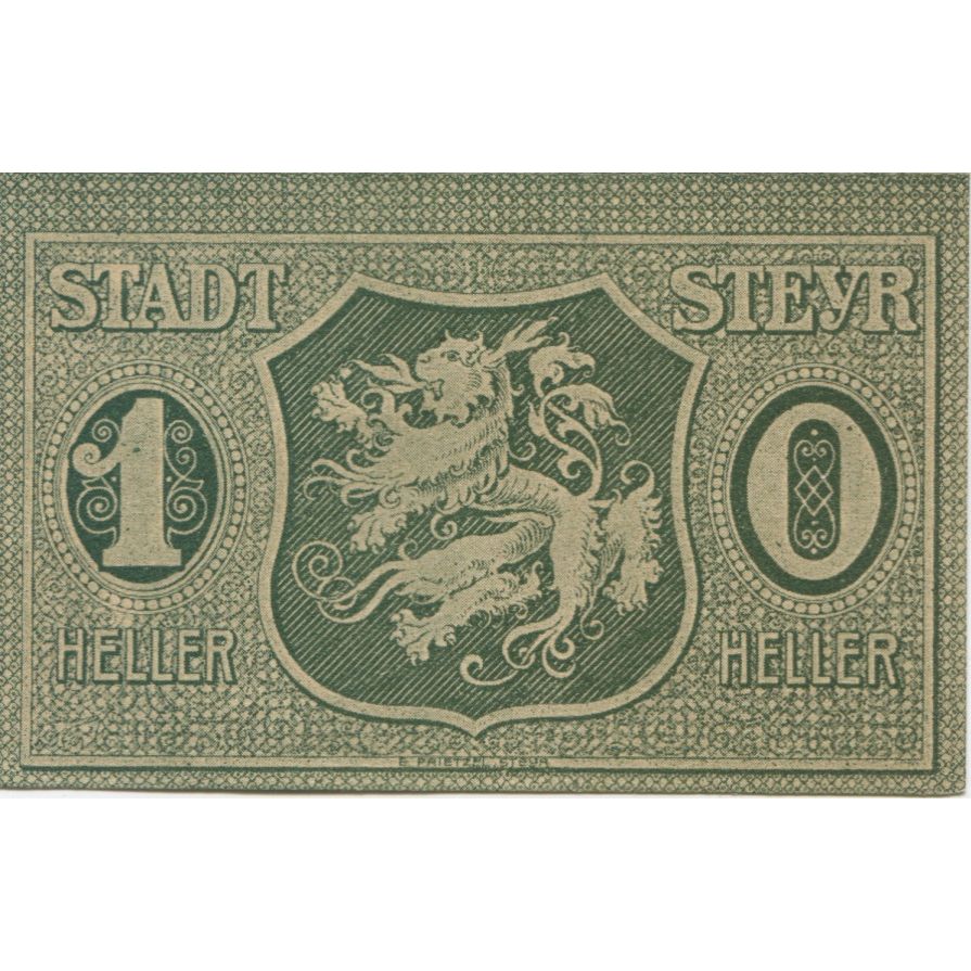 Banknote, Austria, Steyr, 10 Heller, Lion 1920-06-30, UNC(63), Mehl:FS 1034Ia