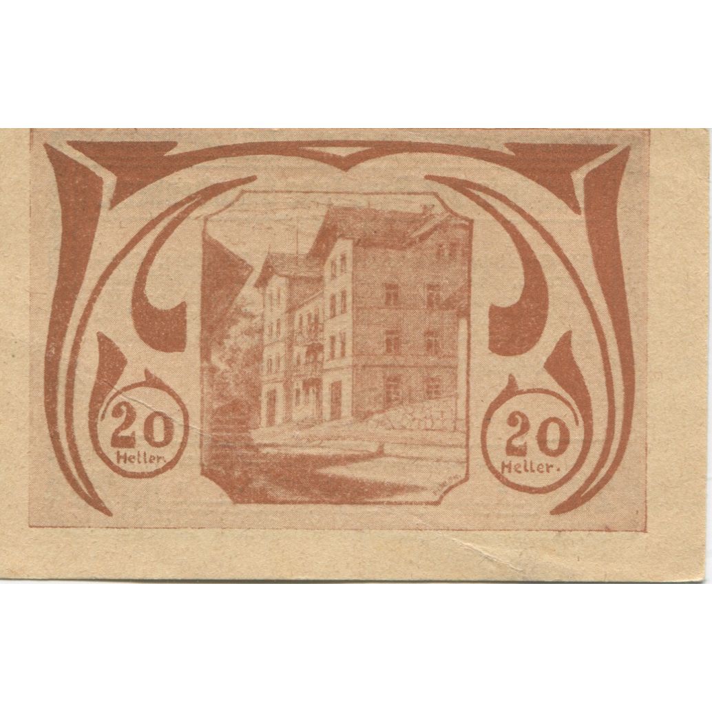 Geldschein, Österreich, Schardenberg, 20 Heller, village, 1920 UNZ- Mehl:FS 954b