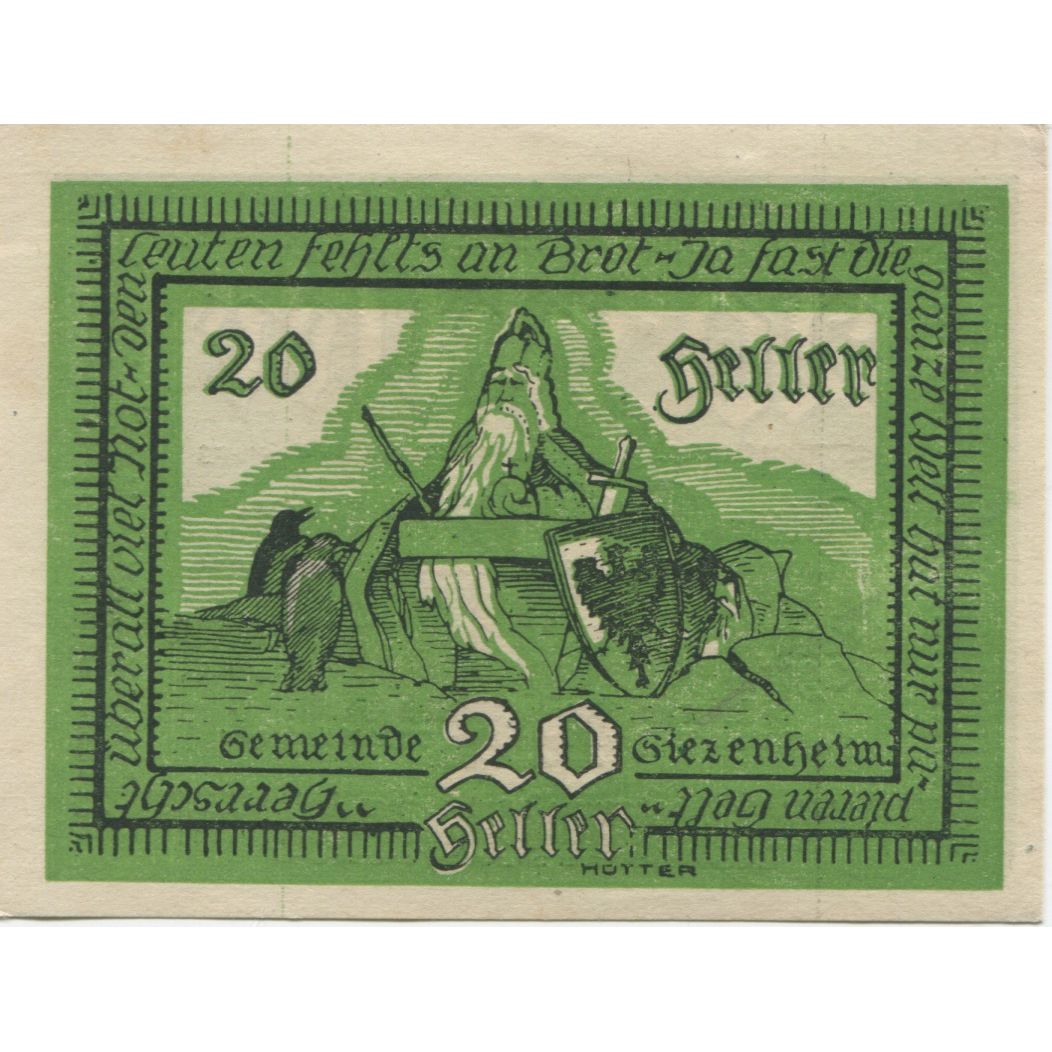 Banknote, Austria, Siezenheim, 20 Heller, roi, 1920, UNC(63), Mehl:FS 996a