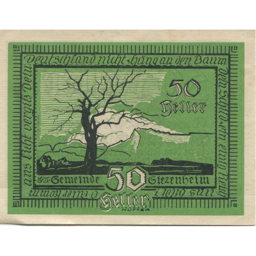 Geldschein, Österreich, Siezenheim, 50 Heller, arbre, 1920, UNZ-, Mehl:FS 996a