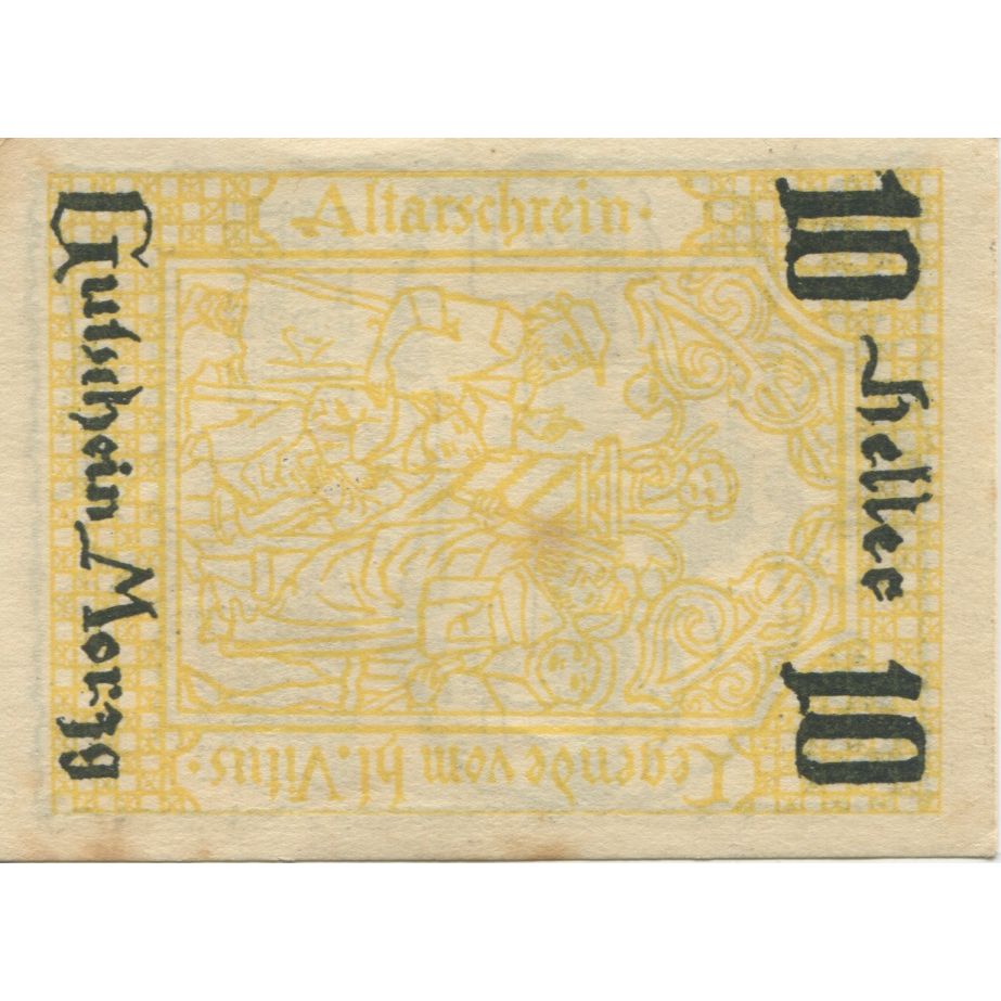 Biljet, Oostenrijk, Morzg, 10 Heller, château, 1920-09-30, SUP, Mehl:FS 630a