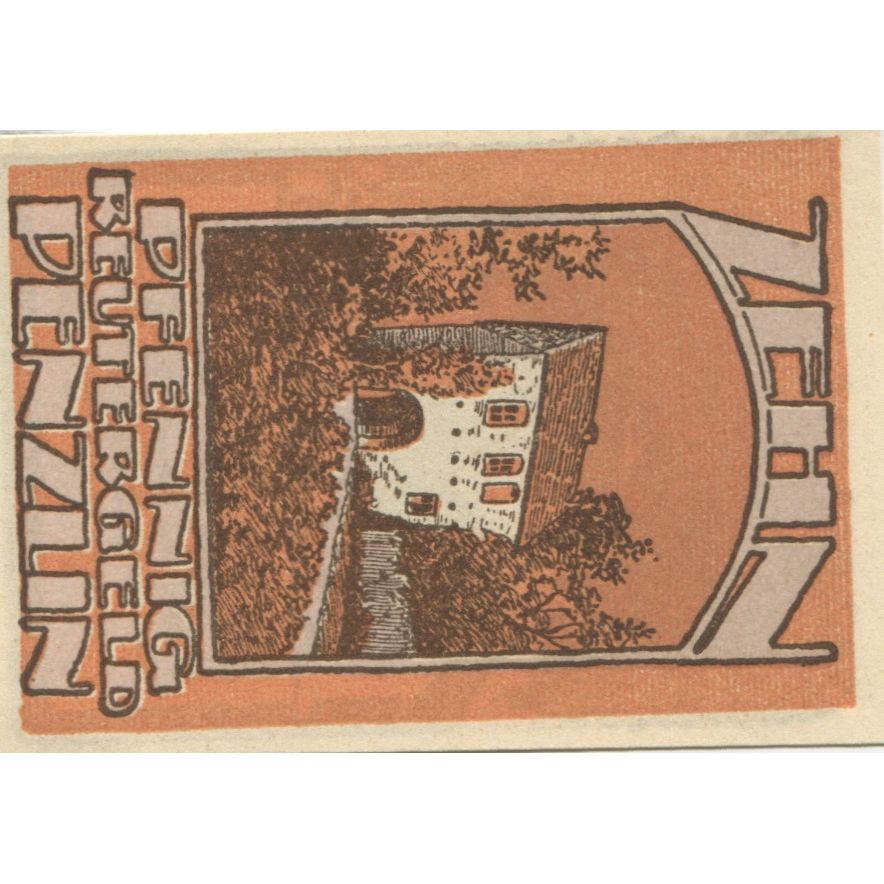 Banknot, Niemcy, Penzlin, 10 Pfennig, ferme, 1922, UNC(63), Mehl:1055.1