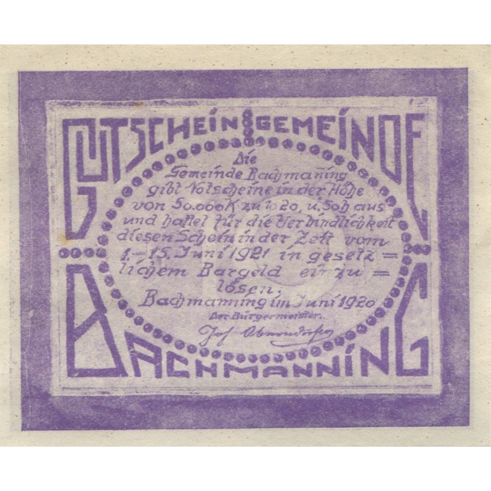 Geldschein, Österreich, Manning, 10 Heller, village 1921, UNZ- Mehl:FS 72Ia