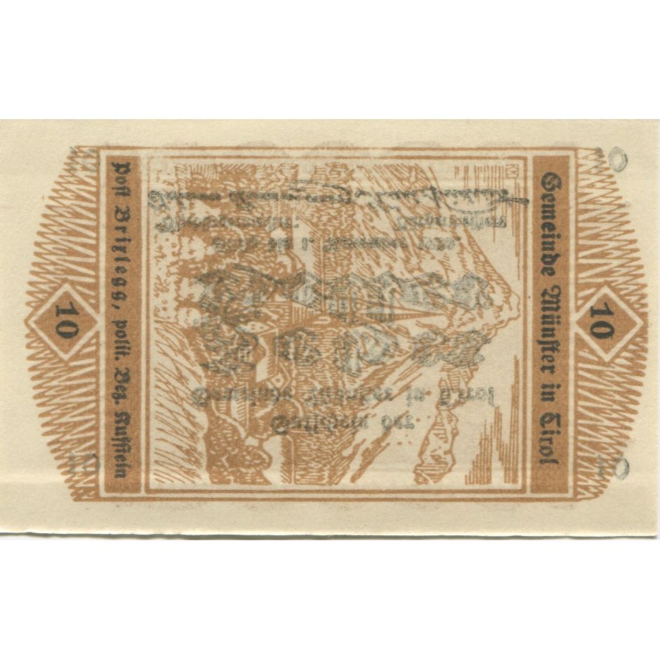 Banknote, Austria, Morzg, 10 Heller, montagne, 1920 UNC(63) Mehl:FS 630a