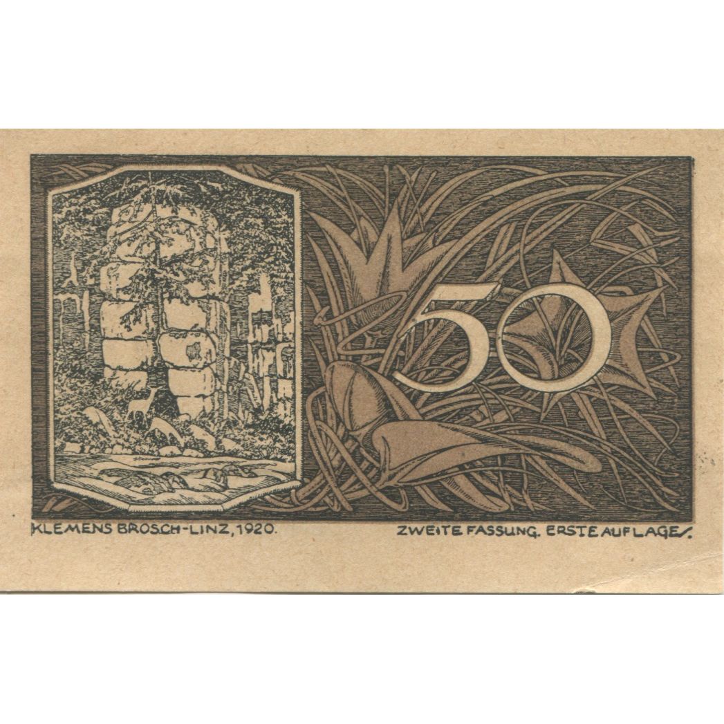 Banknote, Austria, St Georgen, 50 Heller, Fleur, 1920, UNC(63), Mehl:FS 888Ia