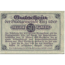 Banknote, Austria, Linz, 50 Heller, Texte 1920-06-30, UNC(63), Mehl:FS 529b