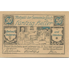 Banknote, Austria, Loïch, 50 Heller, personnage, 1920 UNC(63) Mehl:FS 562