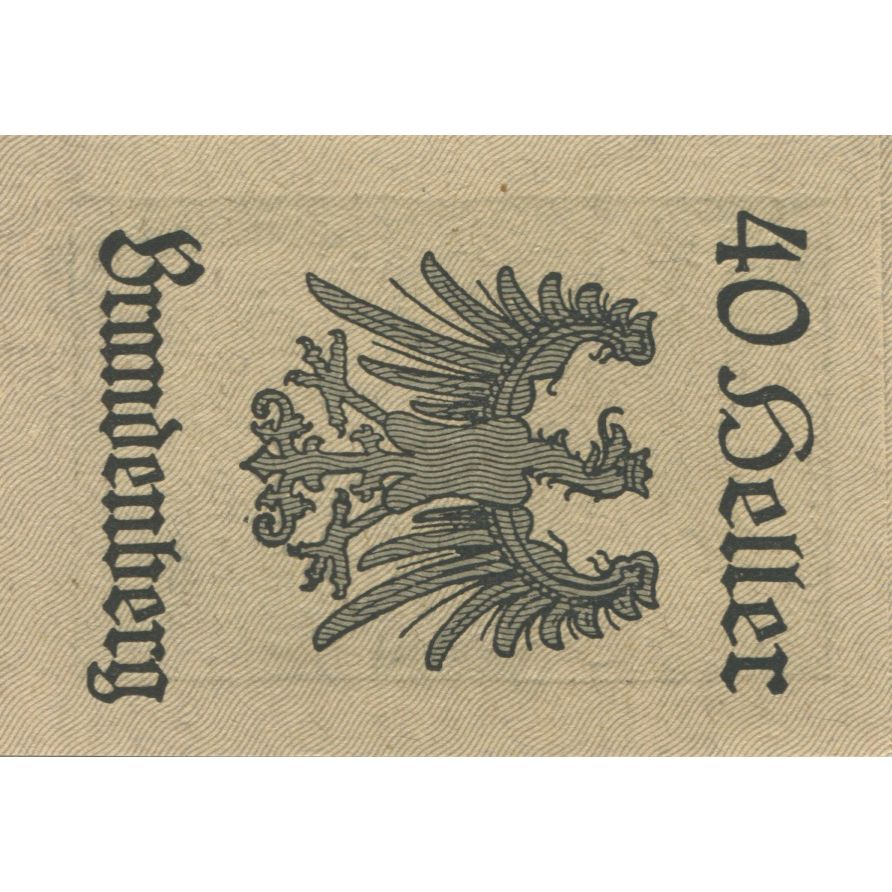 Banknote, Austria, Brandenberg, 40 Heller, aigle, 1920 UNC(63) Mehl:FS 99bA