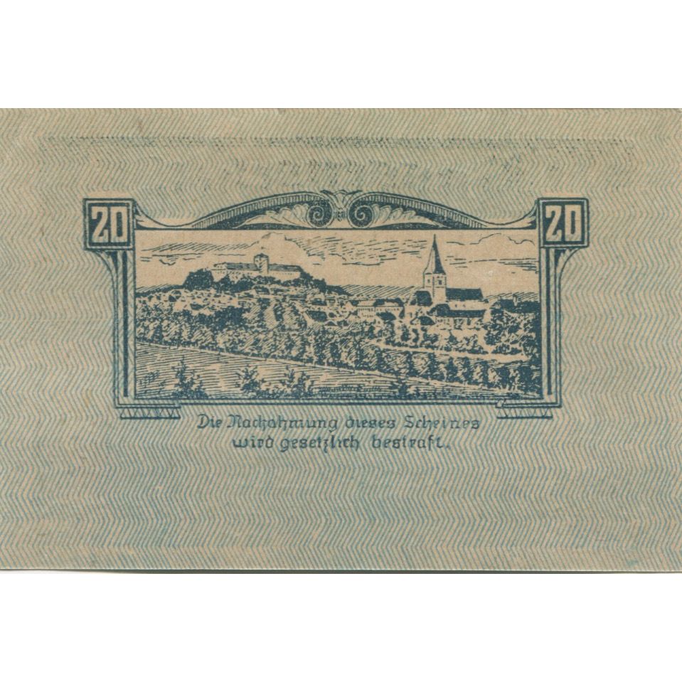 Banconote, Austria, Weitra, 20 Heller, Blason 1920-12-31, SPL Mehl:FS 1166a