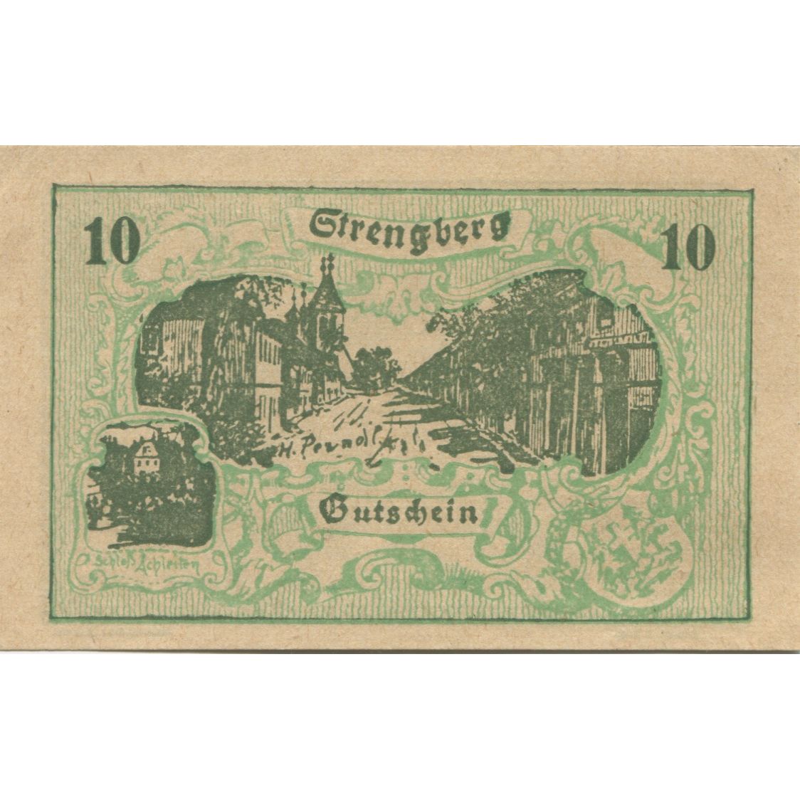 Geldschein, Österreich, Strengberg, 10 Heller, Eglise 1920 UNZ- Mehl:FS 1049b
