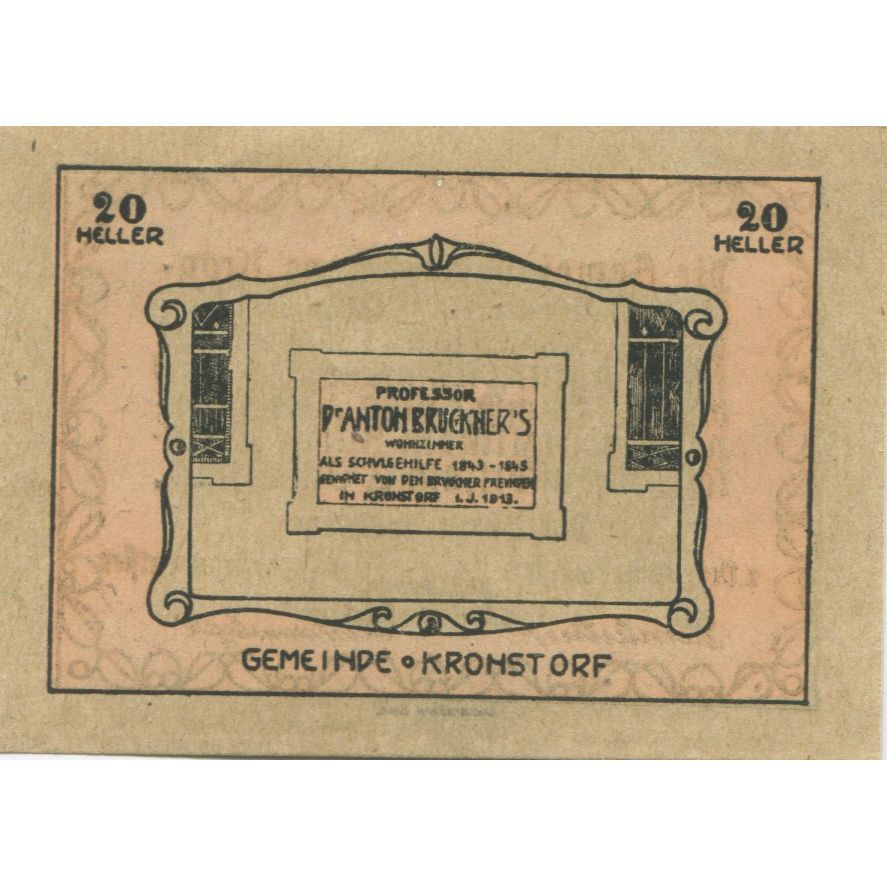 Banconote, Austria, Kronstorf, 20 Heller, Texte 1920-12-31, SPL, Mehl:FS 486a