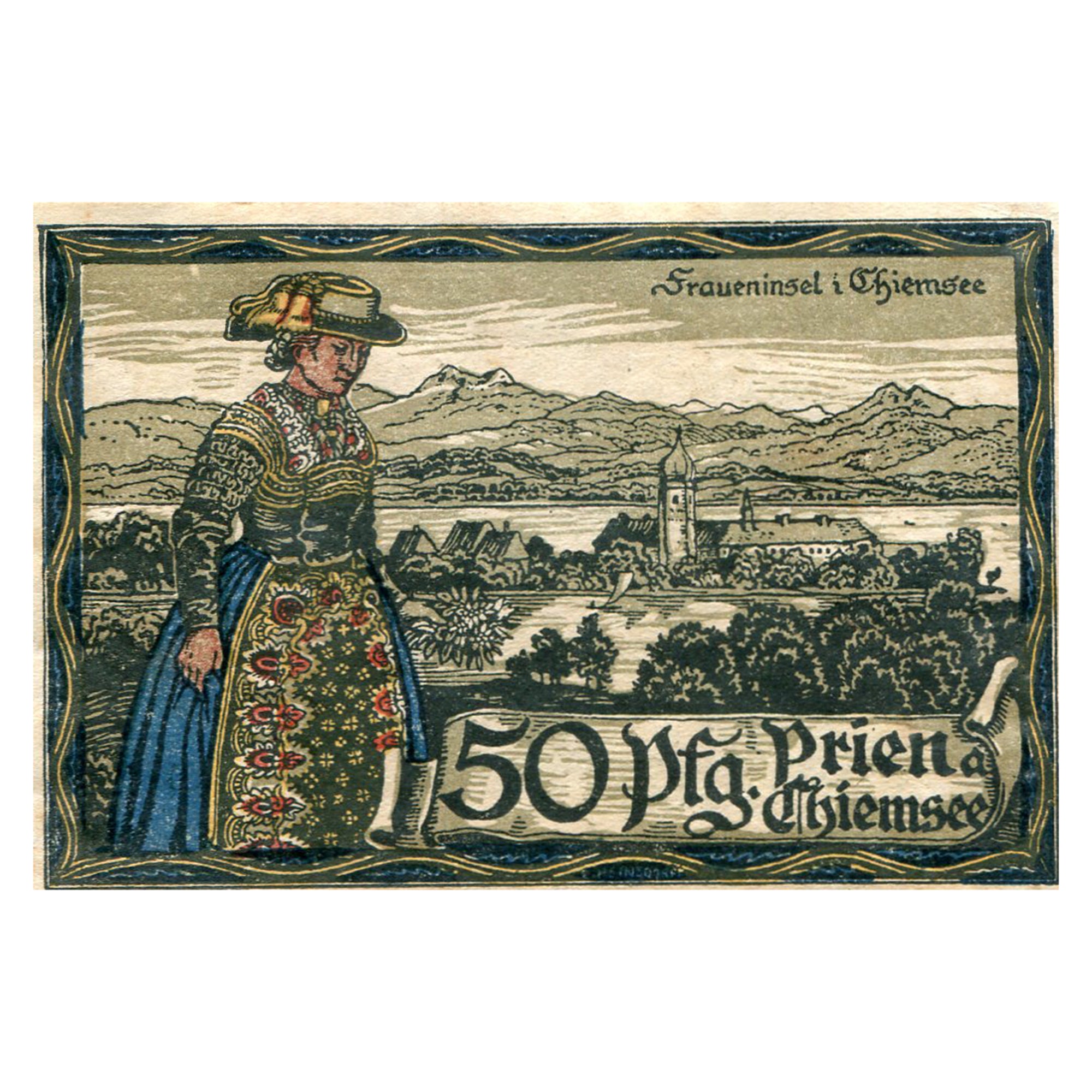 Geldschein, Österreich, Prien, 50 Heller, personnage, 1920, UNZ-, Mehl:1074.2