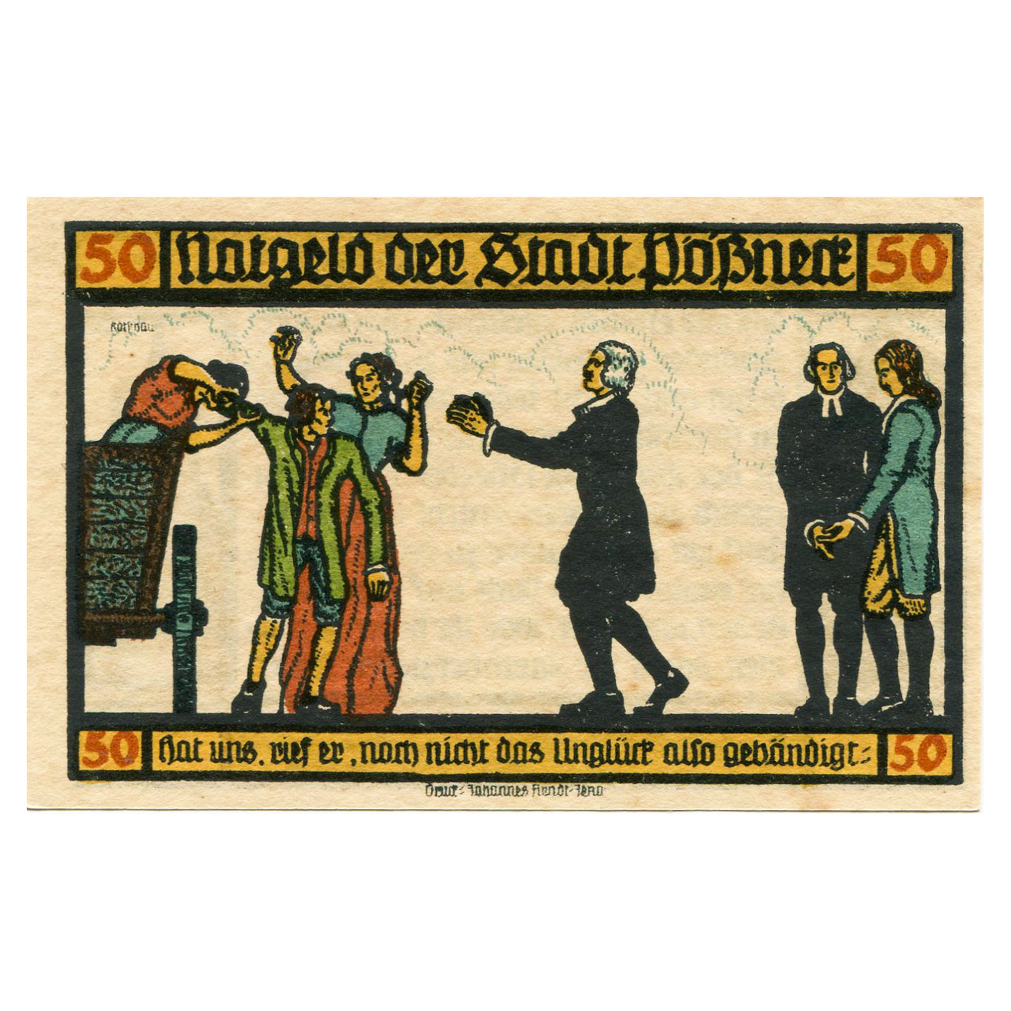Banknot, Niemcy, Possneck, 50 Pfennig, tour 1920-07-31, UNC(63) Mehl:1066.5