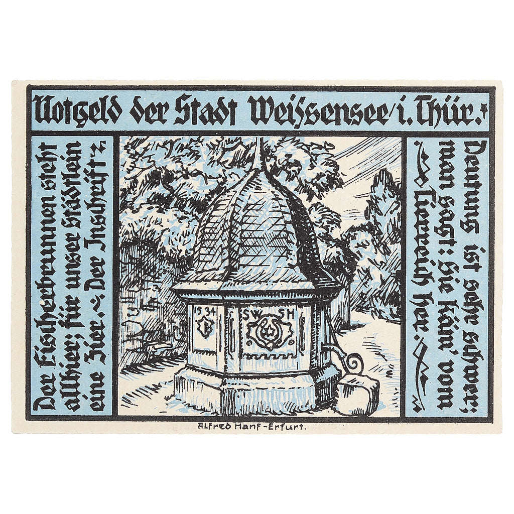 Geldschein, Deutschland, Weissensee, 25 Heller, champs, 1921 UNZ- Mehl:1404.1