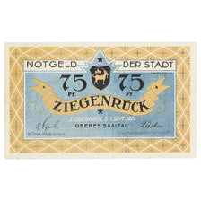 Banknote, Germany, Ziegenrück, 75 Pfennig, paysage, 1921 UNC(63) Mehl:1472.1a