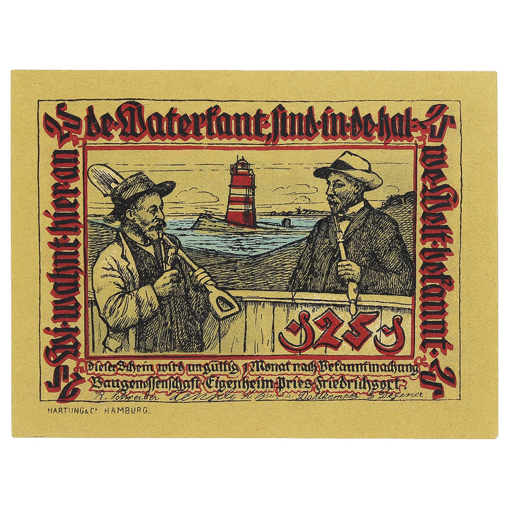 Banknot, Niemcy, Pries-Friedrichsort, 25 Pfennig, mer, 1922, UNC(63) Mehl:1075.1