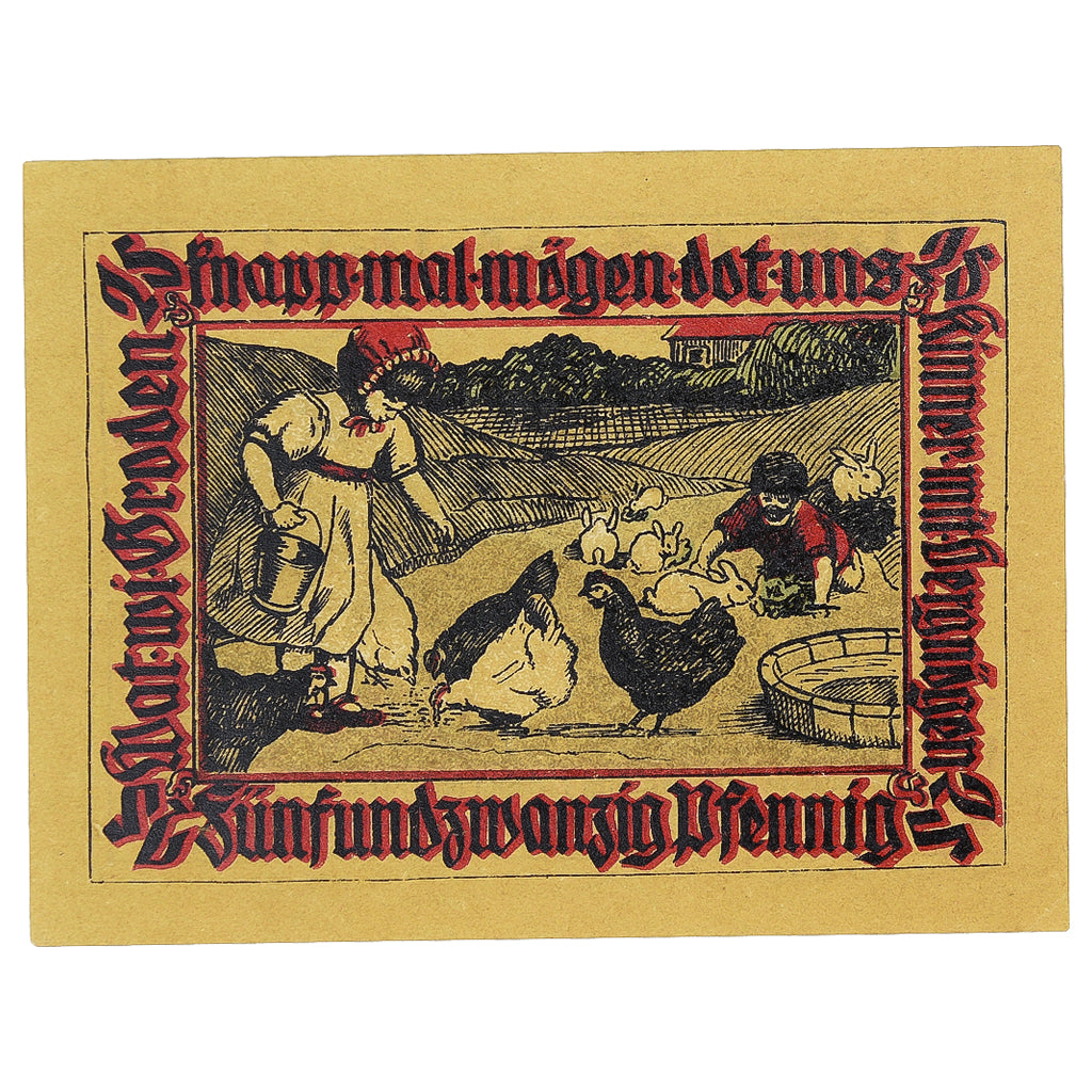 Banknot, Niemcy, Pries-Friedrichsort, 25 Pfennig, mer, 1922, UNC(63) Mehl:1075.1