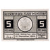 Geldschein, Deutschland, Wunstorf, 5 Pfennig, route 1922-12-31 UNZ- Mehl:1458.2a