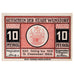Banconote, Germania, Wunstorf, 10 Pfennig, Blason 1922-12-31, SPL Mehl:1458.2a