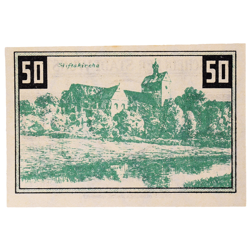 Geldschein, Deutschland, Wunstorf, 50 Pfennig, Eglise 1922 UNZ- Mehl:1458.2a