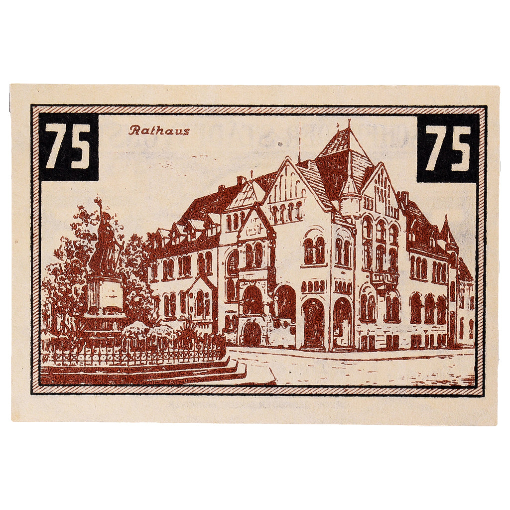 Banknot, Niemcy, Wunstorf, 75 Pfennig, mairie, 1922-12-31, UNC(63) Mehl:1458.2a