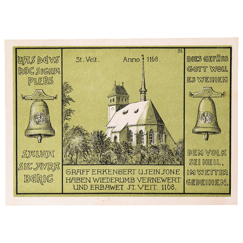 Banconote, Germania, Wünschendorf, 50 Pfennig, Eglise 1921-09-20 SPL Mehl:1457.1