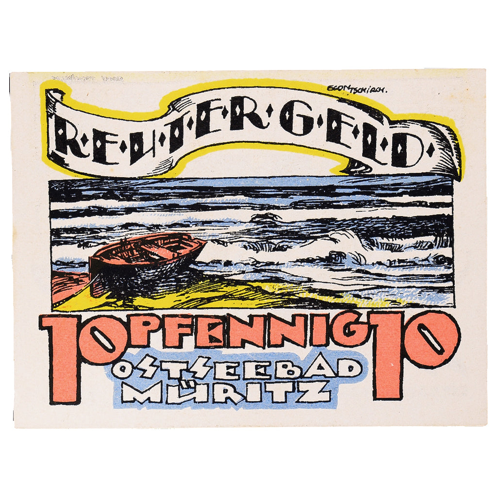 Geldschein, Deutschland, Müritz, 10 Pfennig, mer 1922-02-28, UNZ- Mehl:920.1