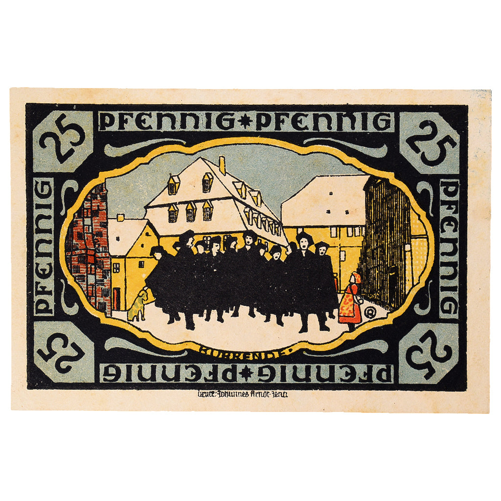 Banconote, Germania, Possneck, 25 Pfennig, personnage, 1921, SPL-, Mehl:1066.1