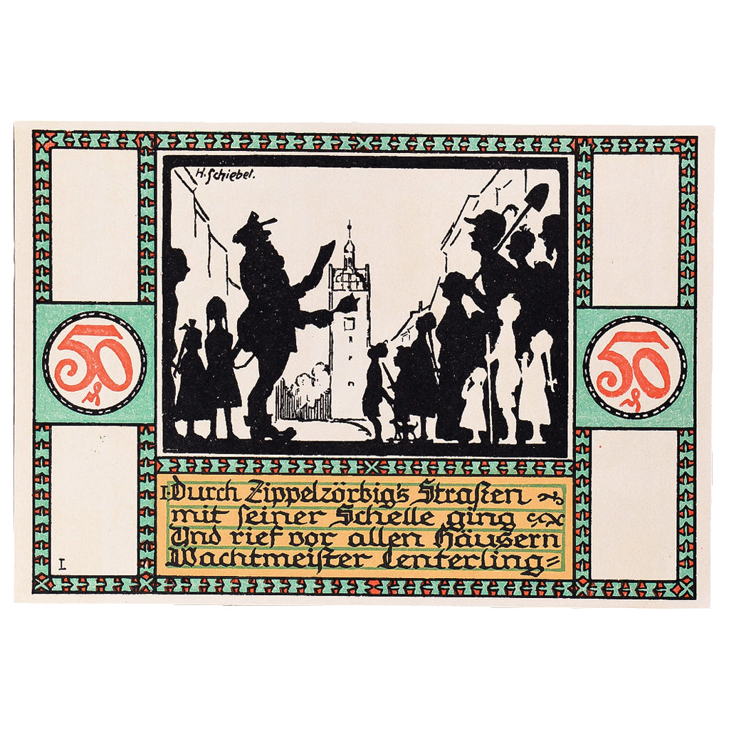Banknot, Niemcy, Zörbig, 50 Pfennig, orateur, 1921, UNC(63), Mehl:1475.4a