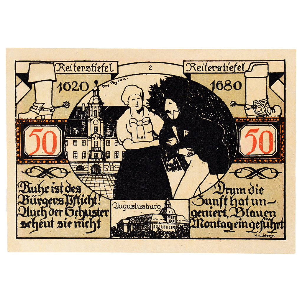 Banconote, Germania, Weissenfels, 50 Pfennig, château, 1921, SPL, Mehl:1403.2