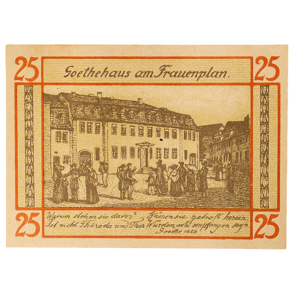 Geldschein, Deutschland, Weimar, 25 Pfennig, personnage 1921, UNZ- Mehl:1398.1a
