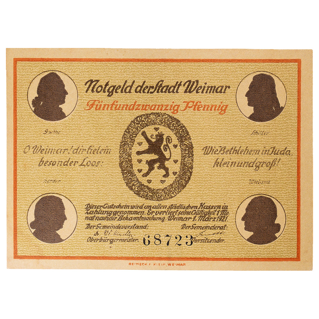 Banconote, Germania, Weimar, 25 Pfennig, Eglise 1921-03-01, SPL- Mehl:1398.1a