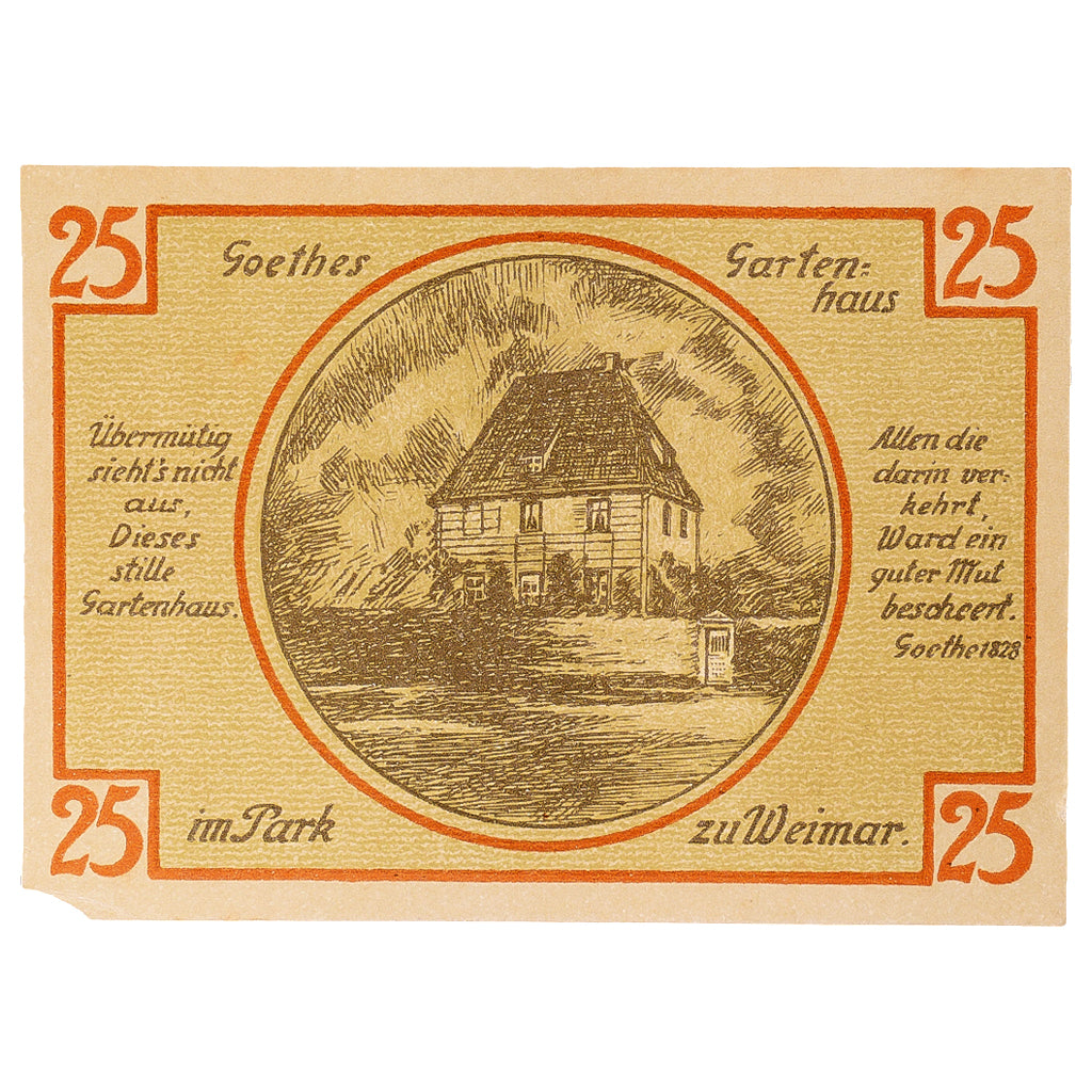 Geldschein, Deutschland, Weimar, 25 Pfennig, manoir 1921-03-01, SS Mehl:1398.1a