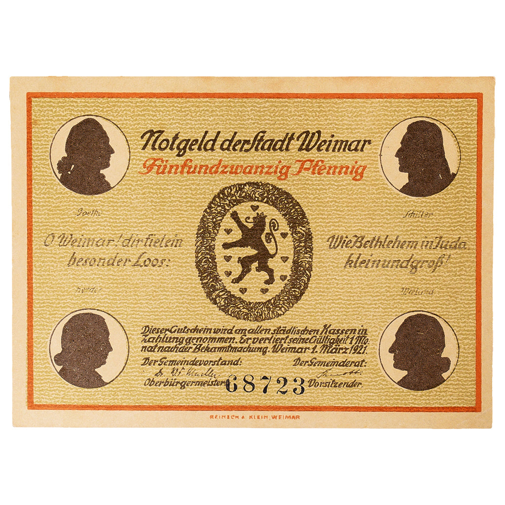 Banknot, Niemcy, Weimar, 25 Pfennig, château 1920-03-01, UNC(63) Mehl:1398.1a
